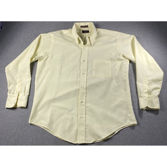 Vintage Cambridge Classics Mens Dress Shirt Size 16 . 32/33 Yellow - Picture 1 of 3